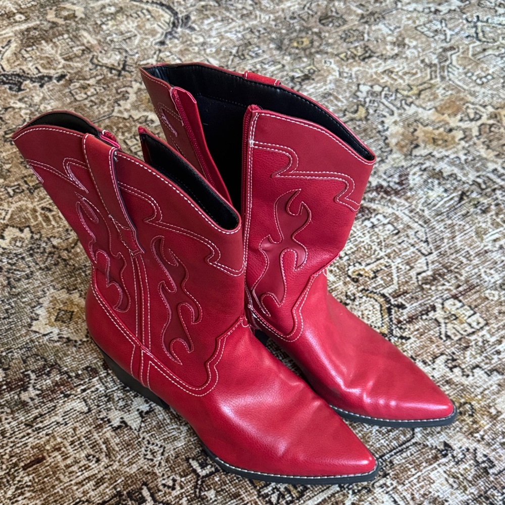 Universal Thread Red Heeled Boots - image 1